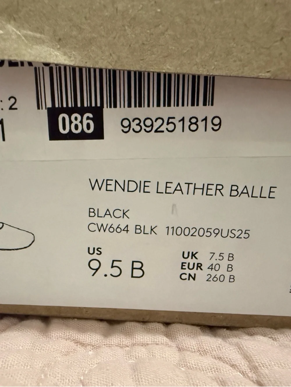 Coach Wendie Classic Black Leather Women's Ballet Flat - Picture 6 of 7